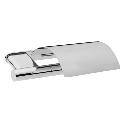 VitrA Nest Toilet Roll Holder with Cover - Chrome