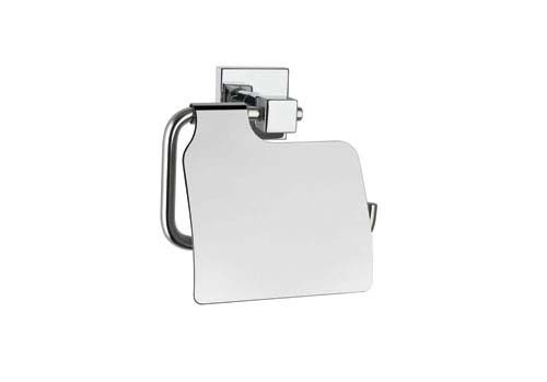 VitrA Q-Line Toilet Roll Holder with Cover - Chrome