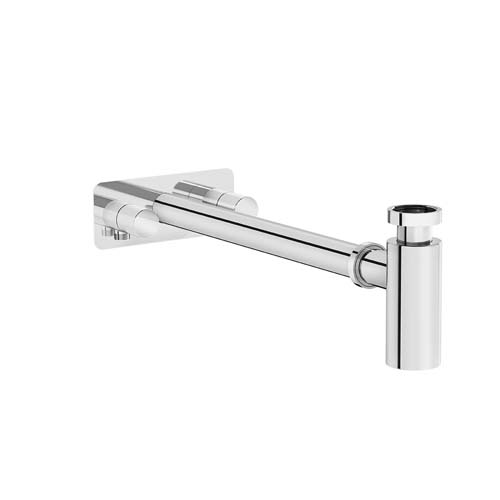 VitrA Origin Bottle Trap For Basins W/Symmetric Rosette with Isolation Taps - Chrome