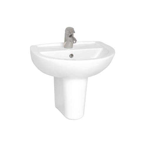 VitrA Layton Basin 55cm 2 Tap Hole - White