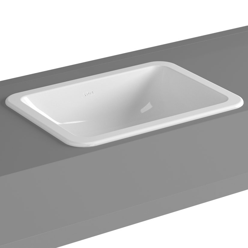 VitrA S20 C'Top Basin 50cm No Tap Hole - White