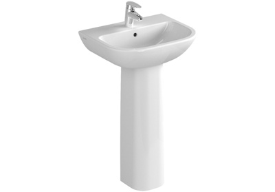 VitrA S20 Cloakroom Washbasin 500mm 1 Tap Hole - White