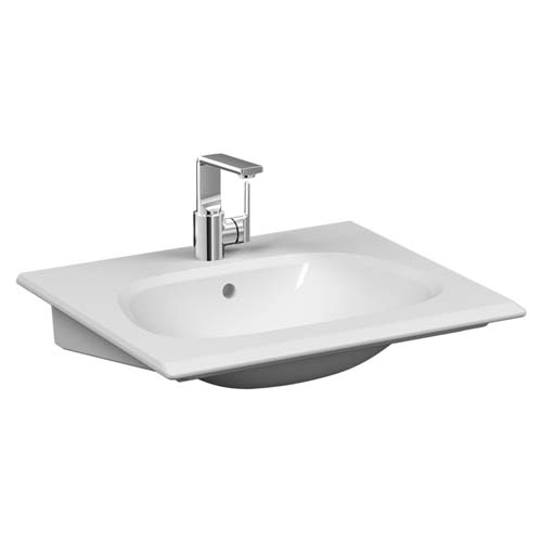 VitrA Frame Vanity Basin 625 x 535cm One Tap Hole - Matt Taupe