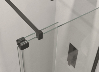 Kudos 8mm Fold Away Deflector Panel 300mm Right Hand - Black 8