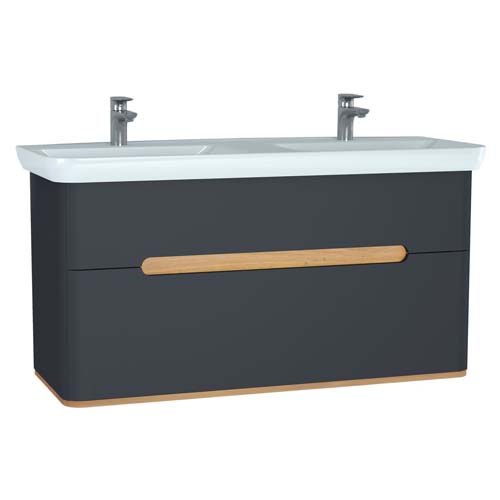 VitrA Sento Furniture 120cm For Use with 5949 Basin - Matt Anthracite