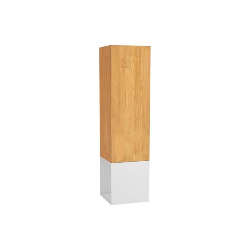 VitrA Frame Tall Unit - Open 39 W 151 H 39 Dcm Right Hand - Matt White / Oak