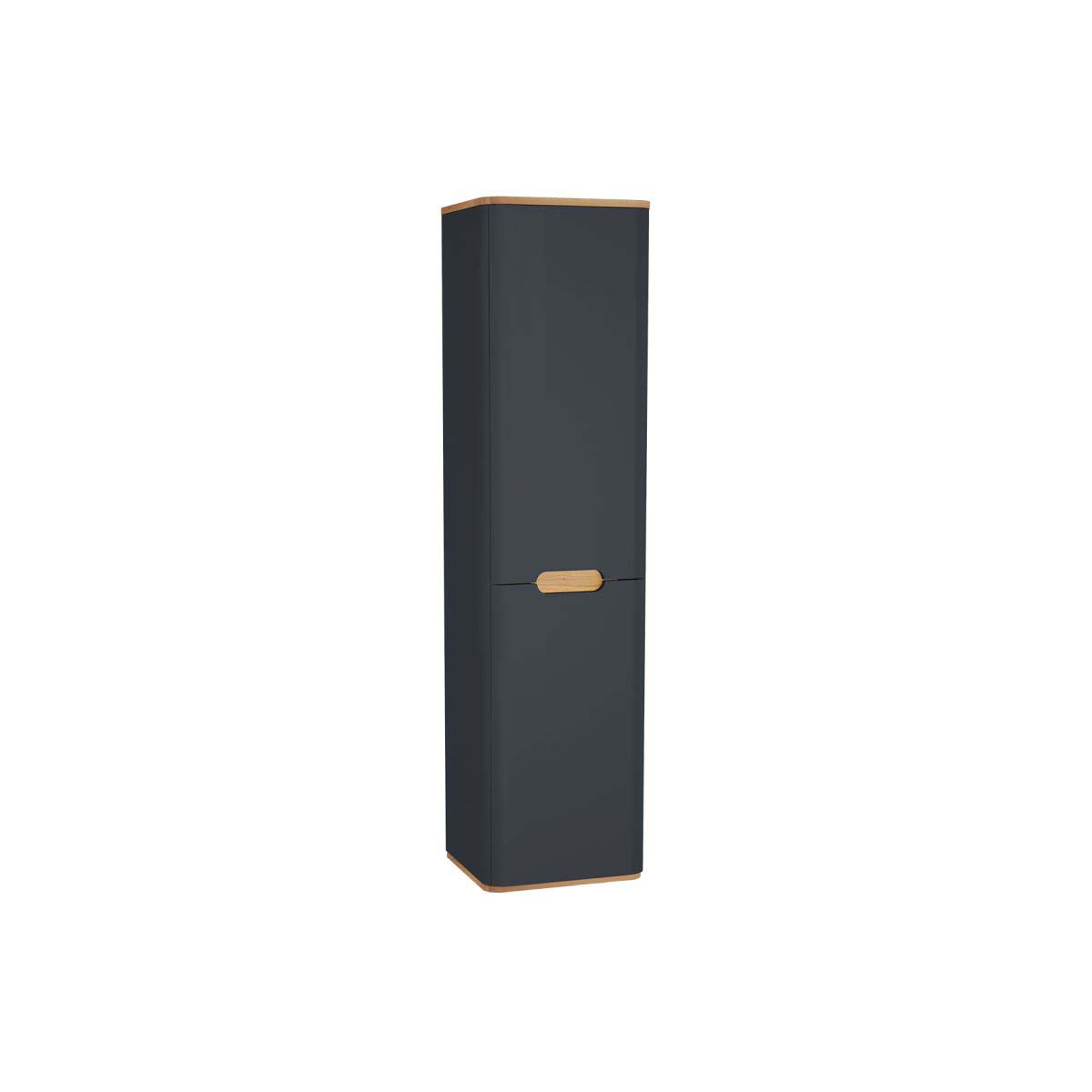 VitrA Sento Tall Unit Left Hand Hinge and Laundry Basket - Matt Anthracite