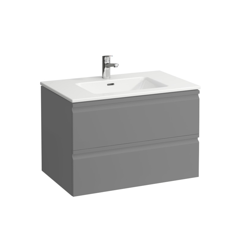 Laufen Pro S 80cm Basin & Vanity Unit with 2 Drawers - Graphite