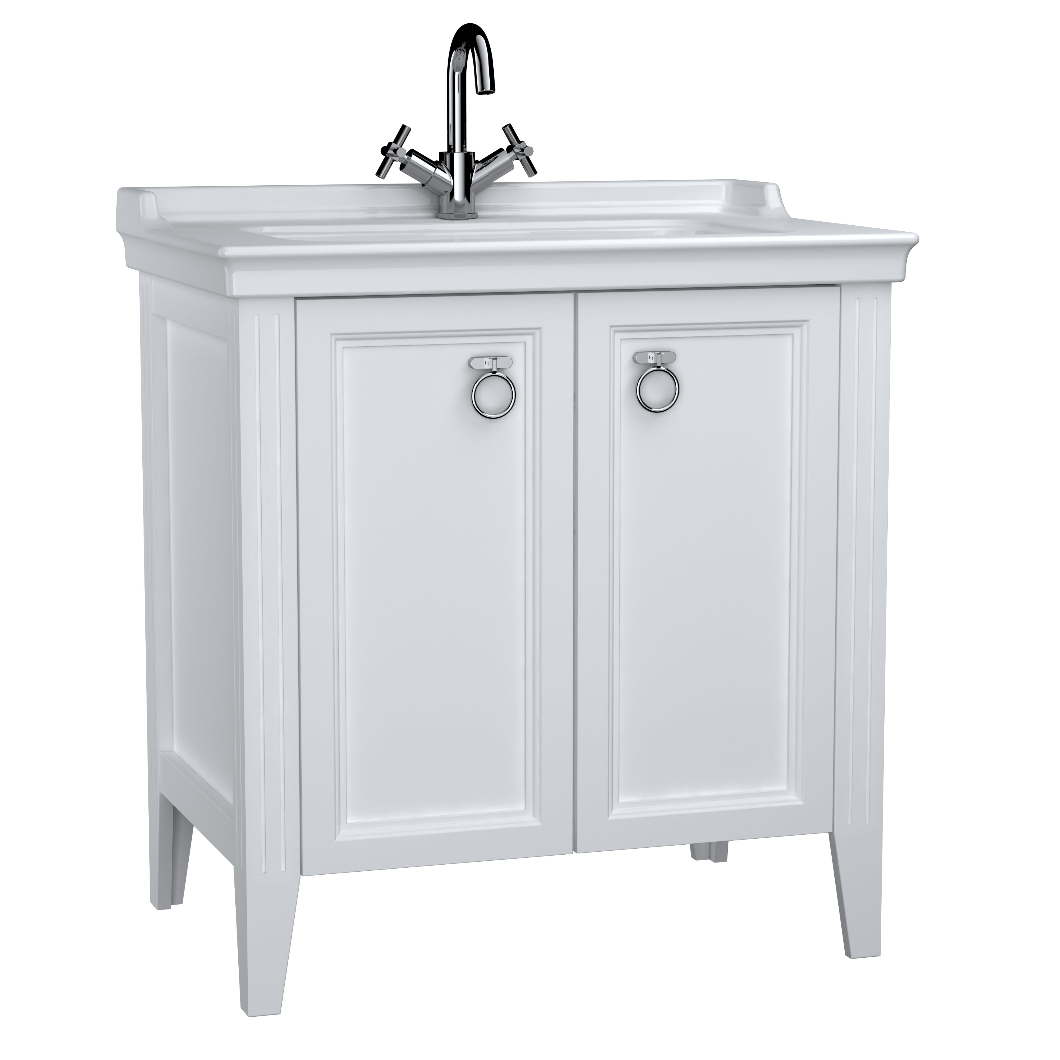 Vitra Valarte 80cm Basin and Vanity Unit with Doors