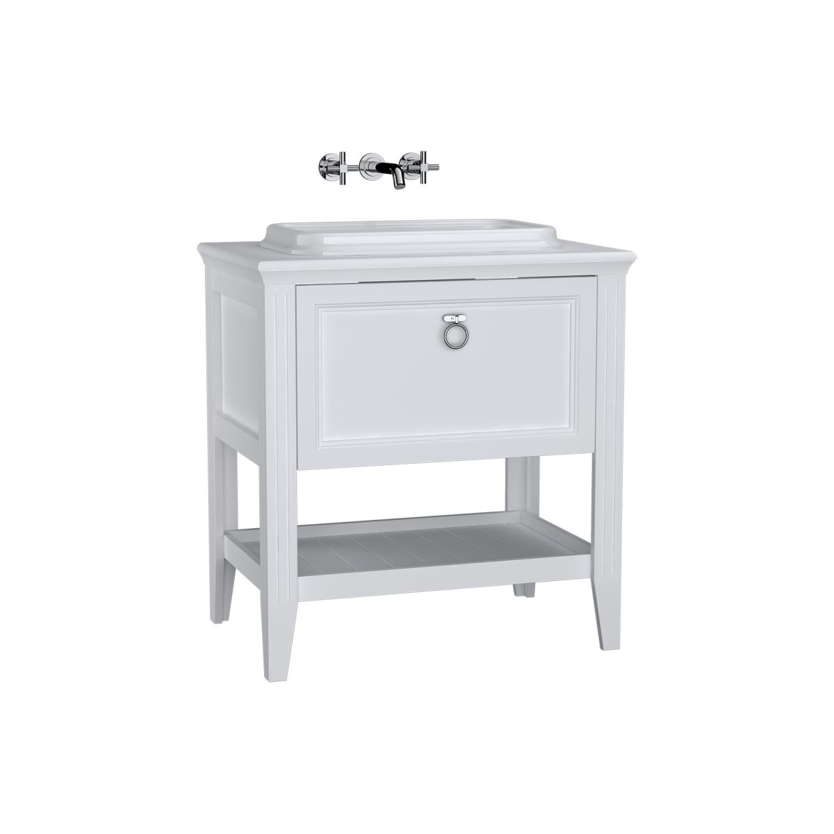 Vitra Valarte 80cm Vanity Unit with Drawer and Inset Basin