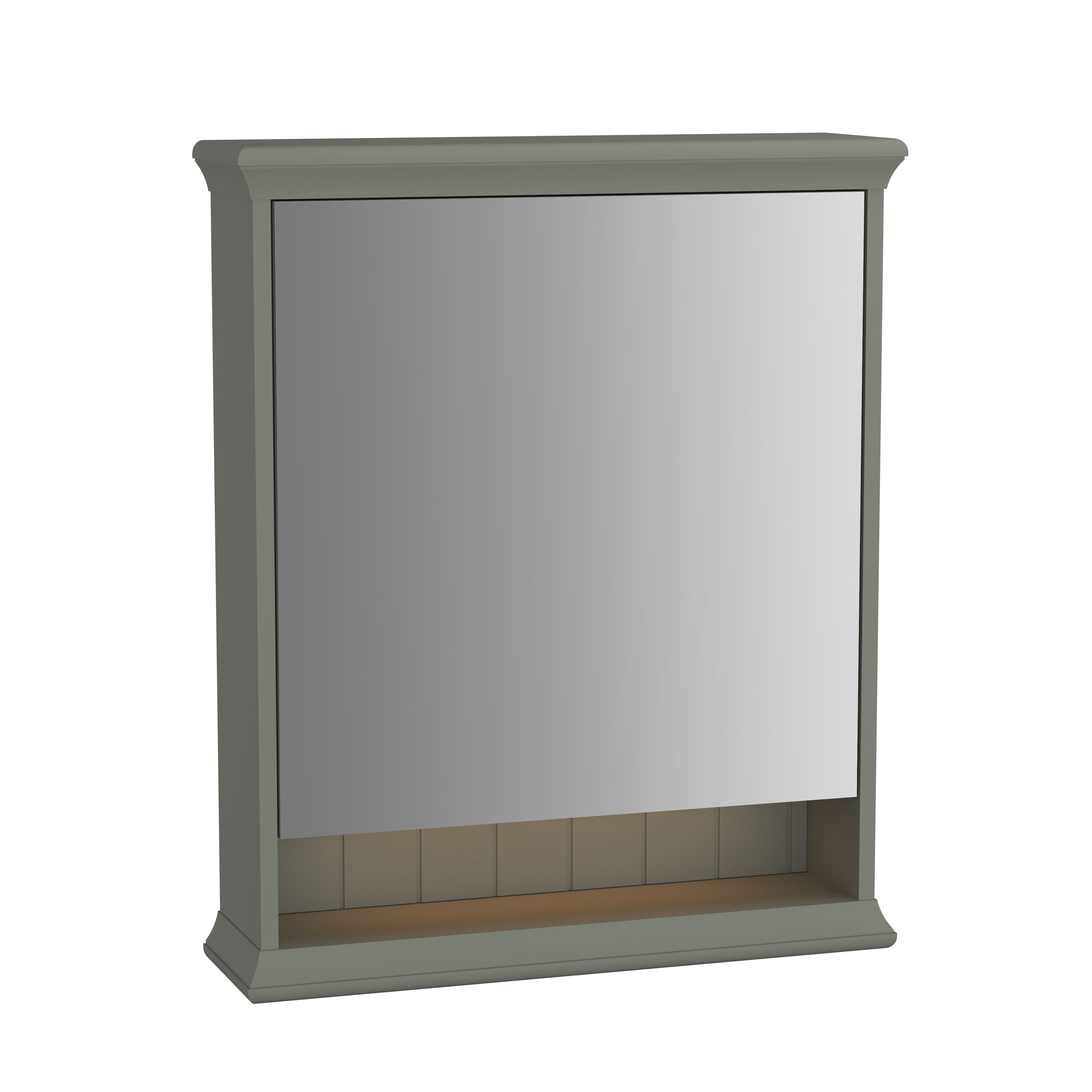 VitrA Valarte 65cm LED Mirror Cabinet Left Hand - Matt Grey