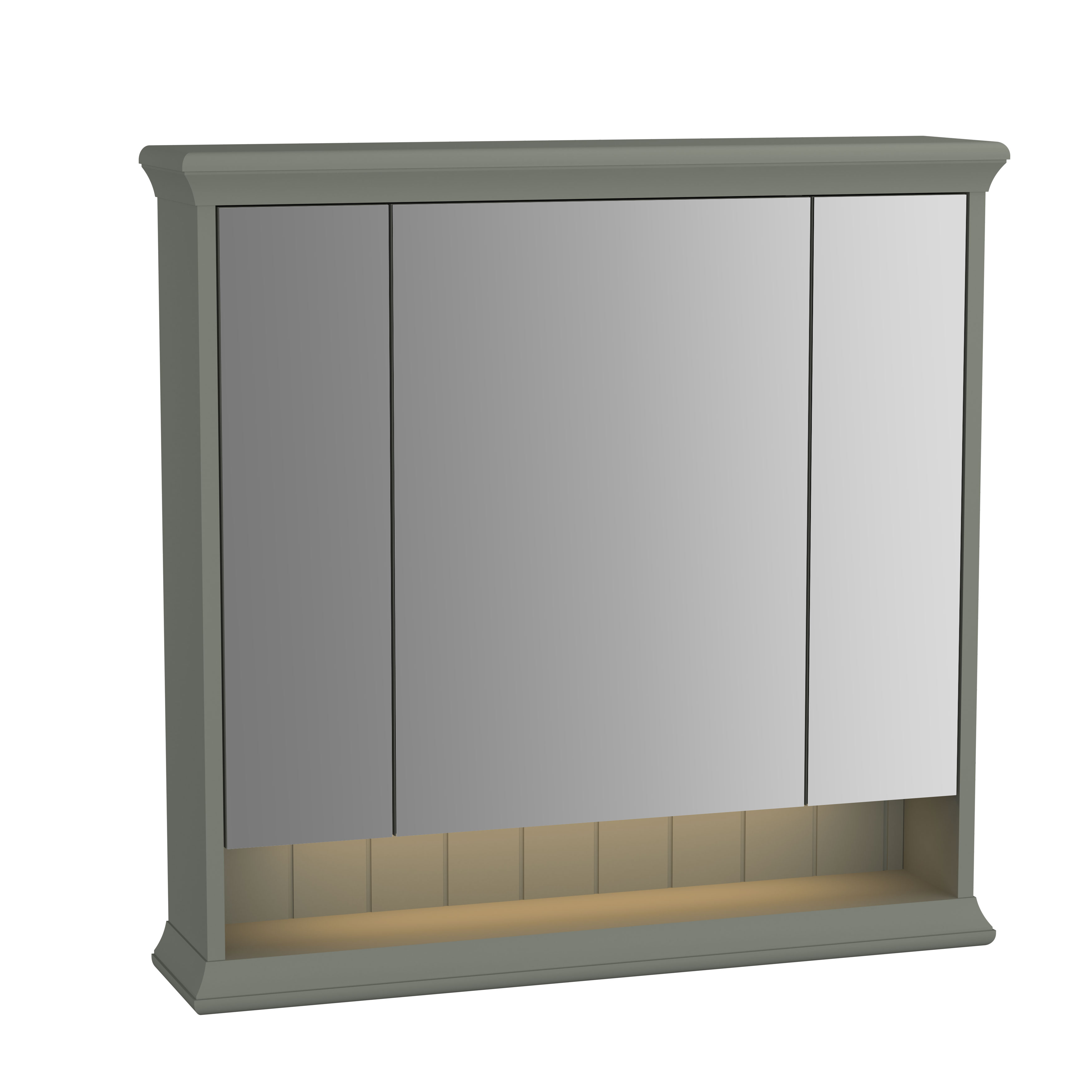 VitrA Valarte 80cm LED Mirror Cabinet - Matt Grey