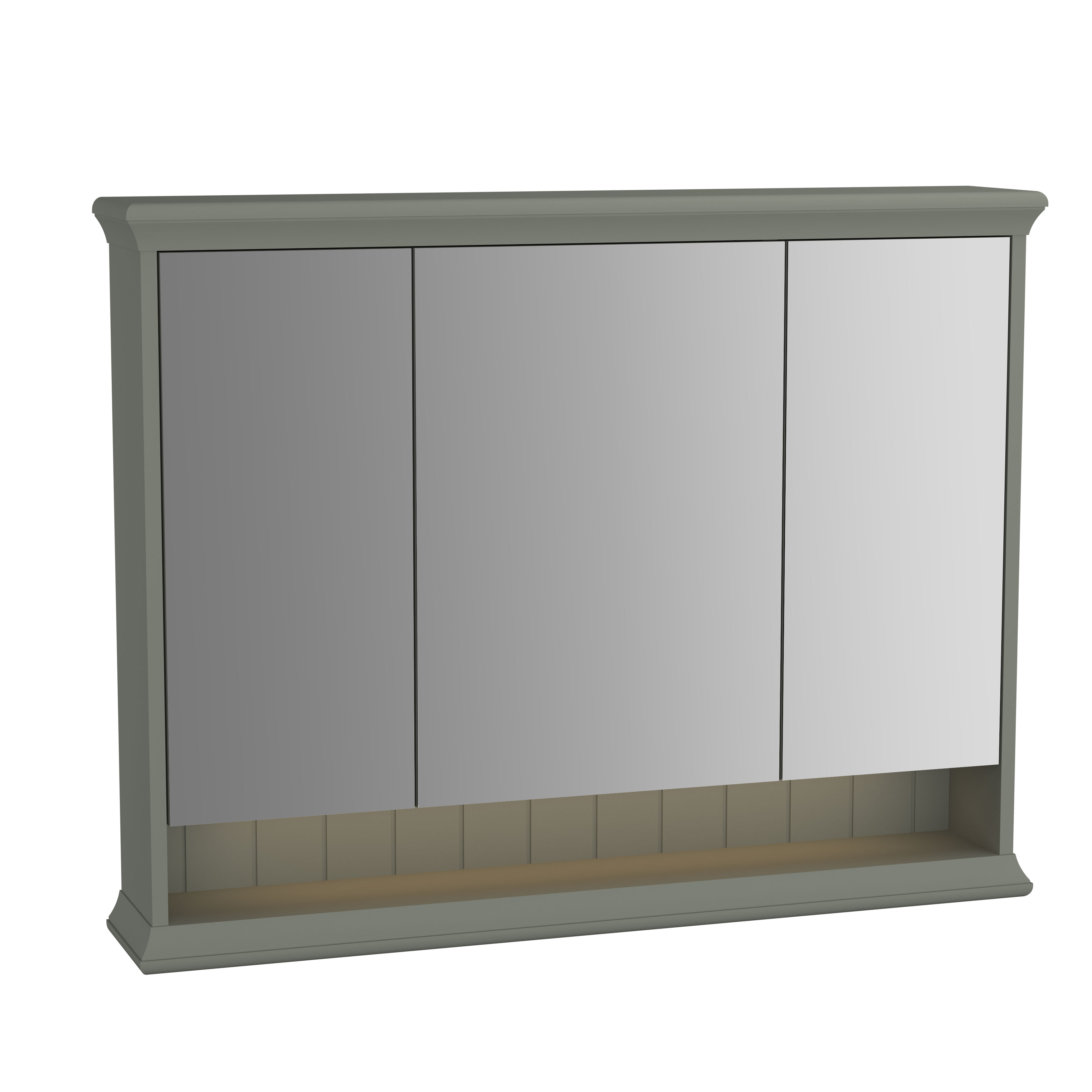 VitrA Valarte 100cm Led Mirror Cabinet - Matt Grey 3