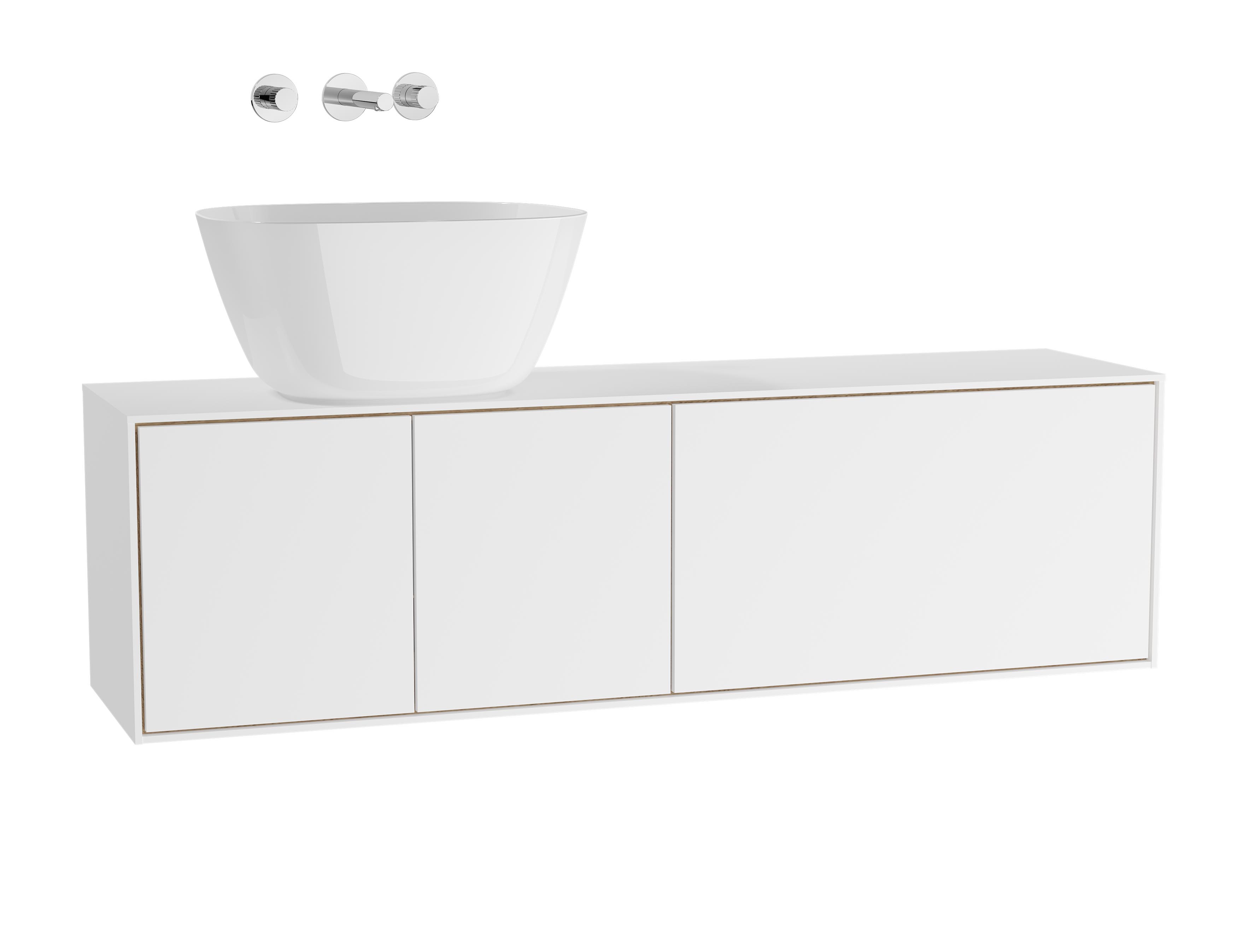 Vitra Designer Collection Voyage 130cm Washbasin Unit with doors and 1 drawer