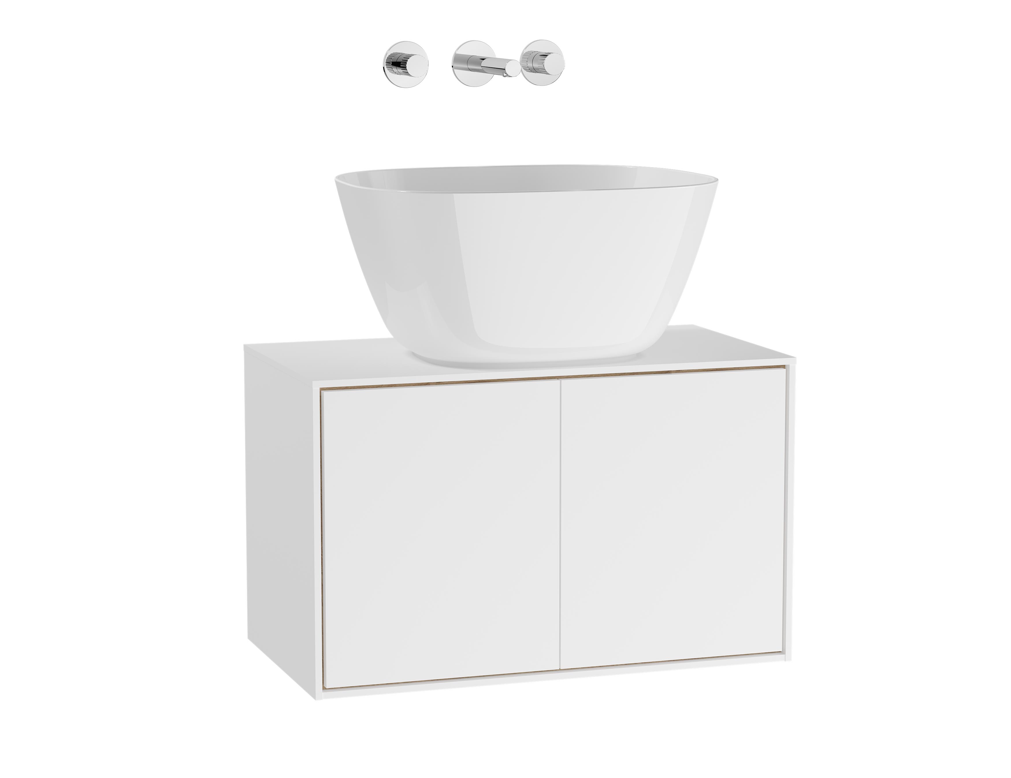 Vitra Designer Collection Voyage 60cm Washbasin Unit with doors