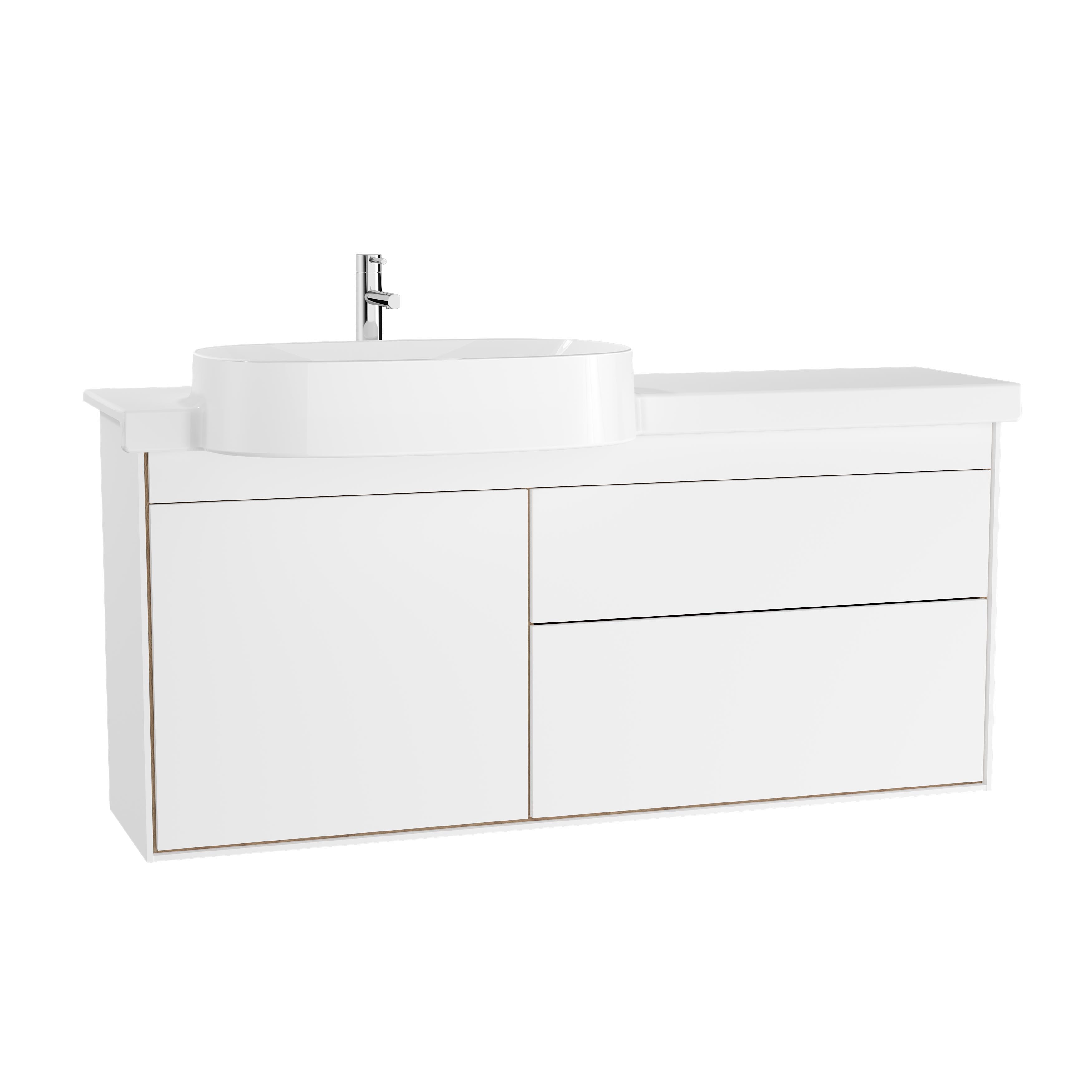 Vitra Designer Collection Voyage 130cm Washbasin Unit with 2 drawers