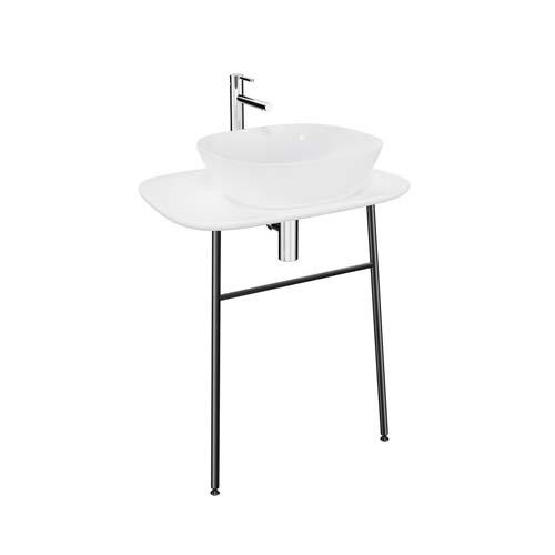 VitrA Plural 70cm High Wall Fixed Washbasin Unit - White