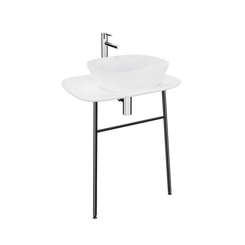 VitrA Plural 70cm High Wall Fixed Washbasin Unit - Matt White