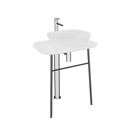 VitrA Plural 70cm High Freestanding Washbasin Unit - White