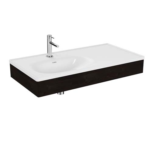VitrA Equal 100cm Wc Basin Unit with Asymmetric - Elm