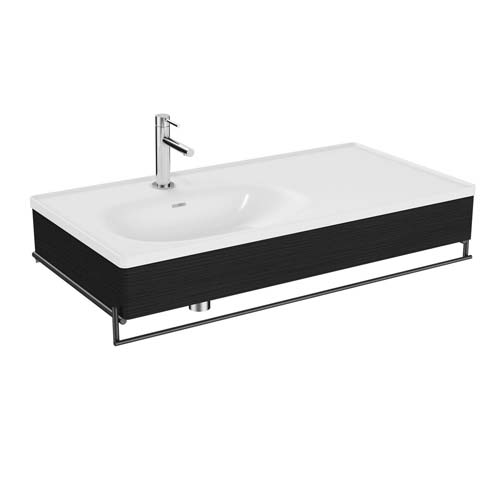 Vitra Designer Collection Equal 100cm Basin Unit with Asymmetric Basin and Towel Holder