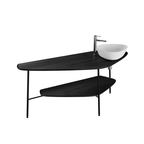 VitrA Plural Single Countertop Right Hand - Black Oak