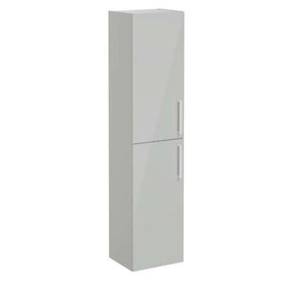 Vitra 40cm Tall Unit Short with Laundry Basket - High Gloss White RH