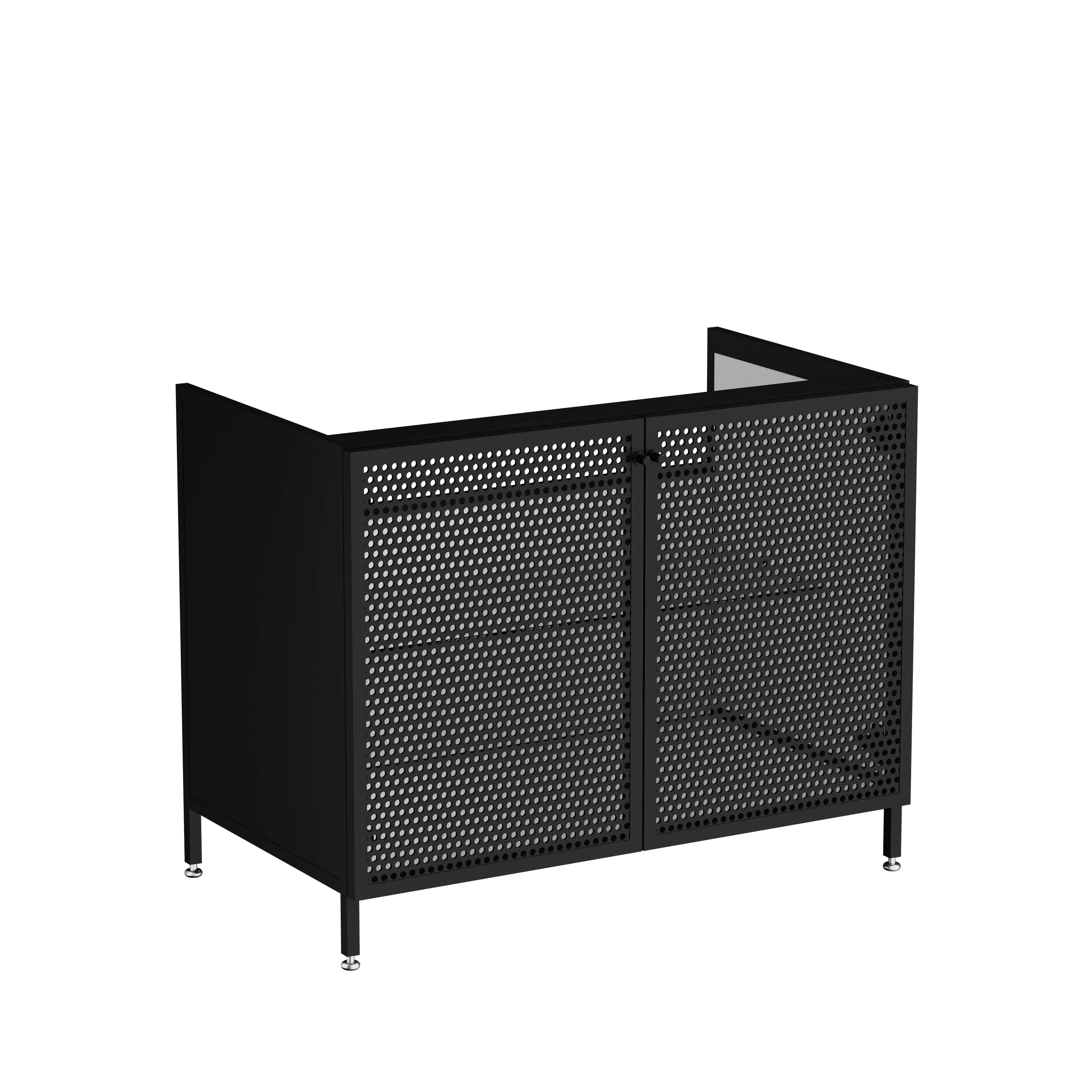VitrA Liquid 100cm Floor-Standing Washbasin Unit with Metal Mesh Doors 10