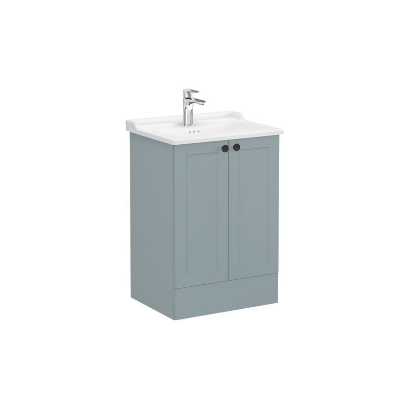 VitrA Root Classic 2 Door Floor Standing Unit 600mm - Matt Fjord Green