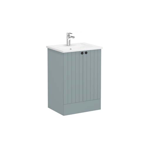 VitrA Root Groove 2 Door Floor Standing Unit 600mm - Mattt Fjord Green