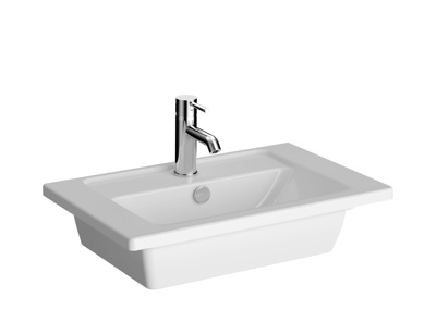 VitrA Integra Compact 600mm Basin 1 Tap Hole - White