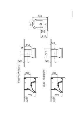 VitrA Integra Back To Wall Bidet - White