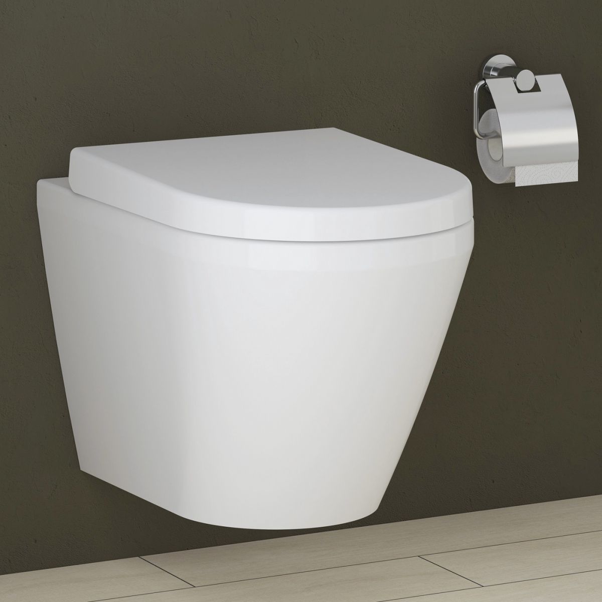 VitrA Integra Compact Rimless Wall Hung Pan - White