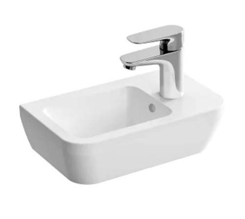 VitrA Integra Compact Basin Right Hand 37 x 15H x 22cm No Tap Hole - White