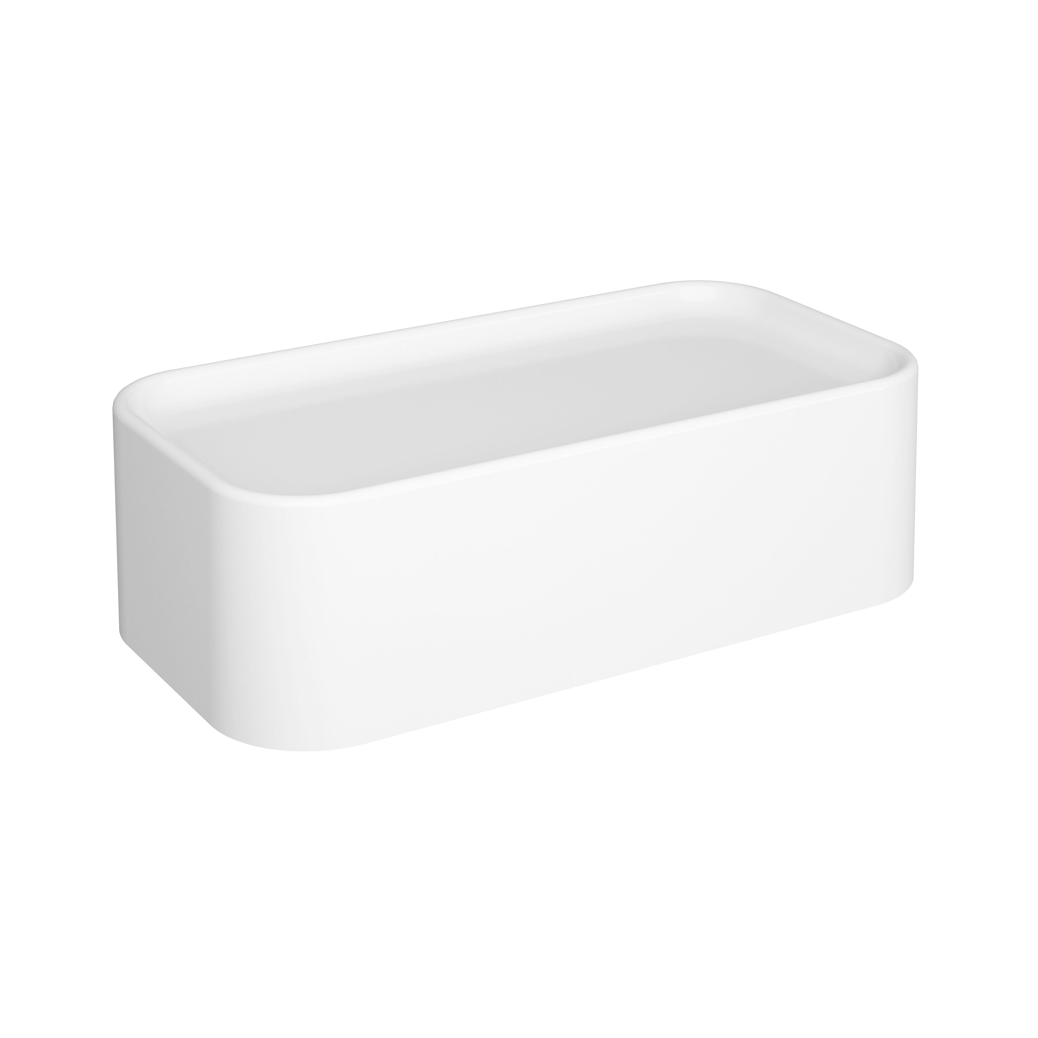 VitrA Voyage 30cm Ceramic Shelf with Integrated Toilet Roll Holder - White