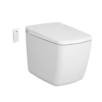 VitrA V-Care Shower Toilet Prime Back To Wall with Soft Close Seat - White