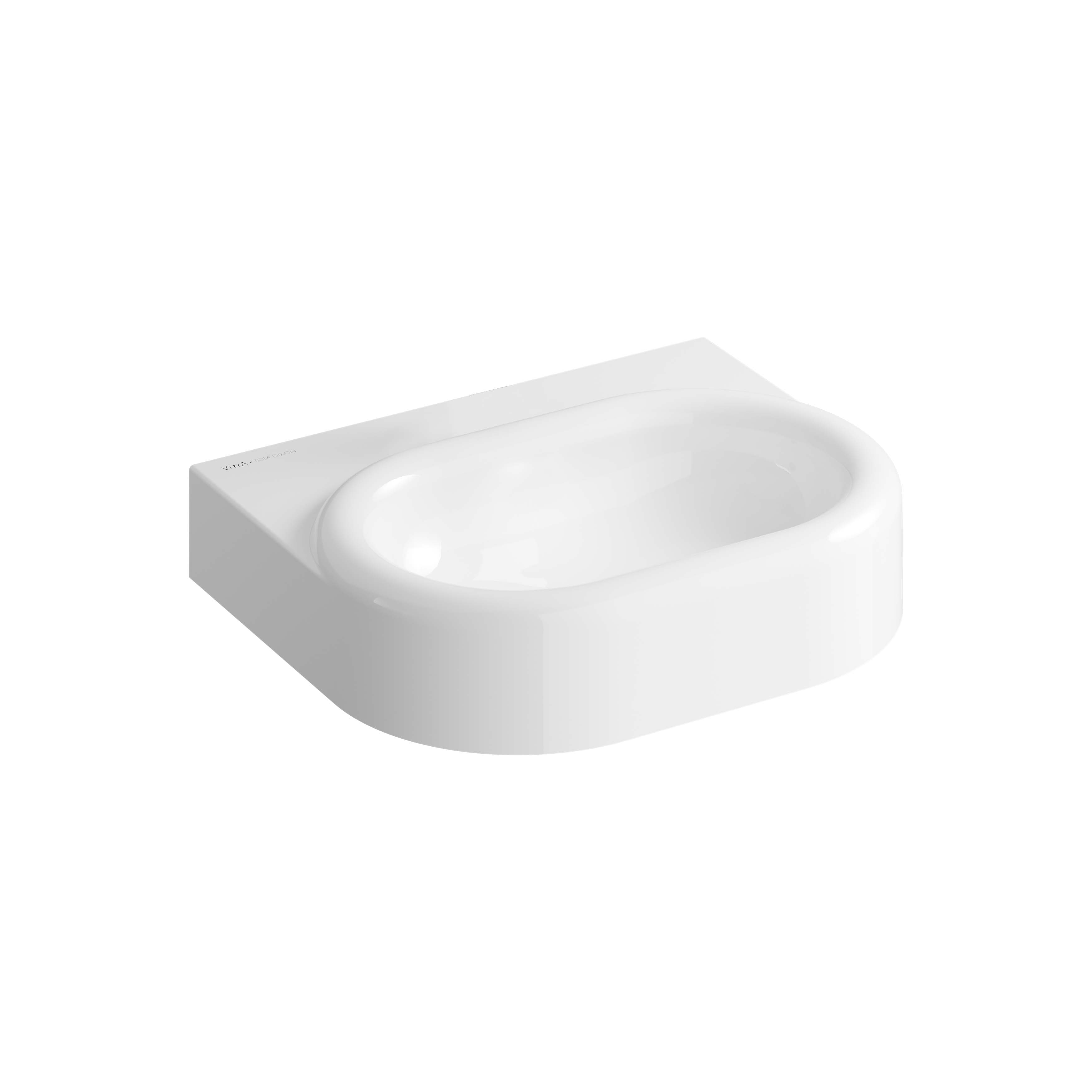 VitrA Liquid 60cm Washbasin No Tap Hole Without Overflow - White