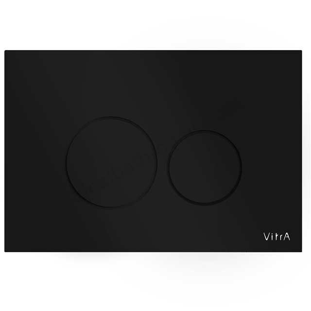 VitrA Flush Plates Vetro Glass Control Panel - Black 5