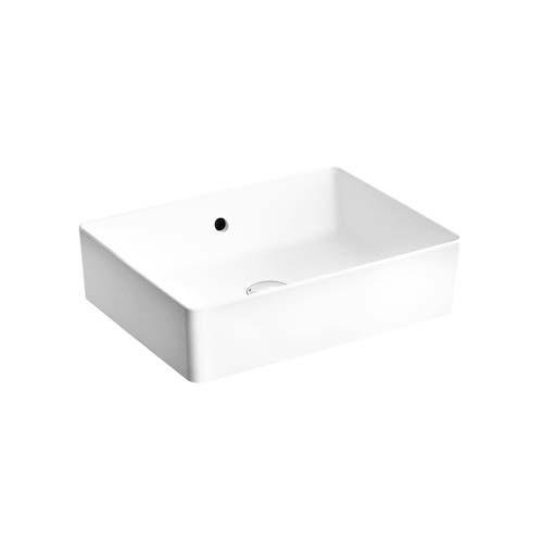 VitrA Nuo Square Bowl 50cm No Tap Hole No Overflow Hole - White