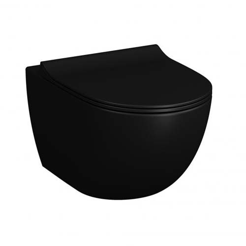 VitrA Sento Rimless Wall Hung Pan - Black