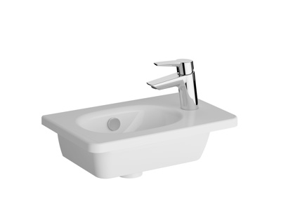 VitrA Zentrum Compact Basin 450mm 1 Tap Hole - White