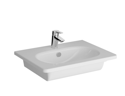 VitrA Zentrum Basin 600mm 1 Tap Hole - White