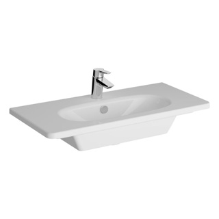 VitrA Zentrum Compact Basin 800mm 1 Tap Hole - White