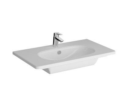 VitrA Zentrum Basin 800mm 1 Tap Hole - White