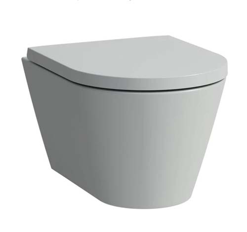 Laufen Kartell Compact Rimless Wall Hung Pan - Matt Grey