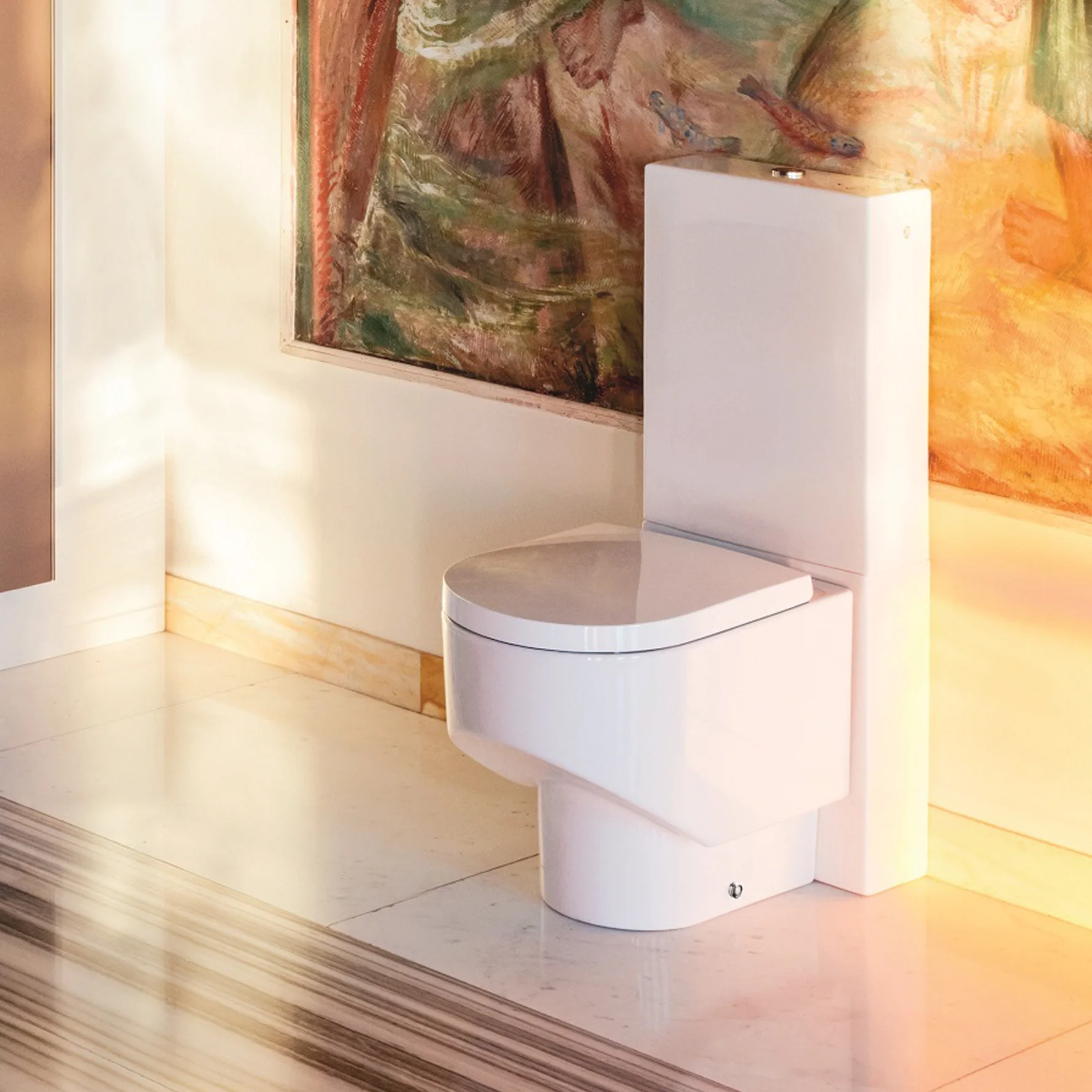 Laufen Floorstanding Cistern Two-Part Side Water Inlet Left Or Right - White