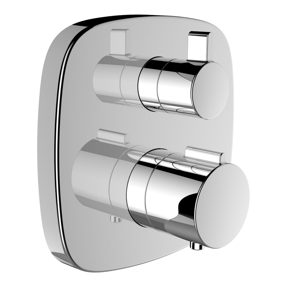 Laufen City Pro Thermostatic Concealed Valve with Diverter Trim Kit - Chrome