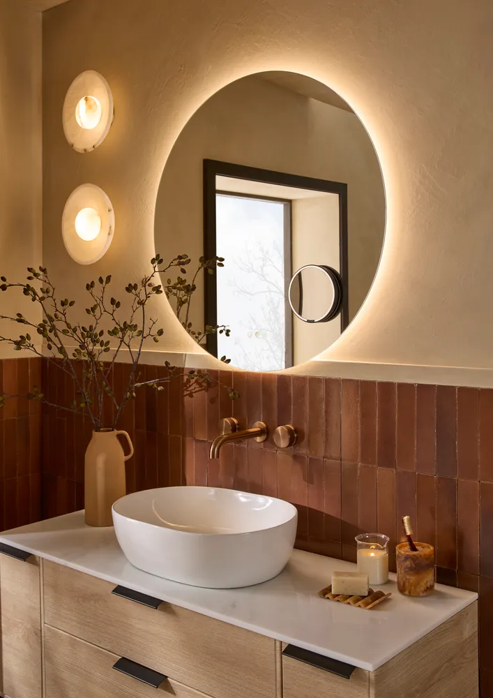 Roper Rhodes Loop 800 Backlit Bathroom Wall Mirror and Vanity Mirror