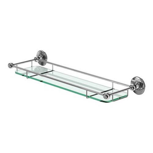 Burlington Shelf with Chrome Railing Glass Shelf with Chrome Railing 532 x 6H x 16cm - Chrome