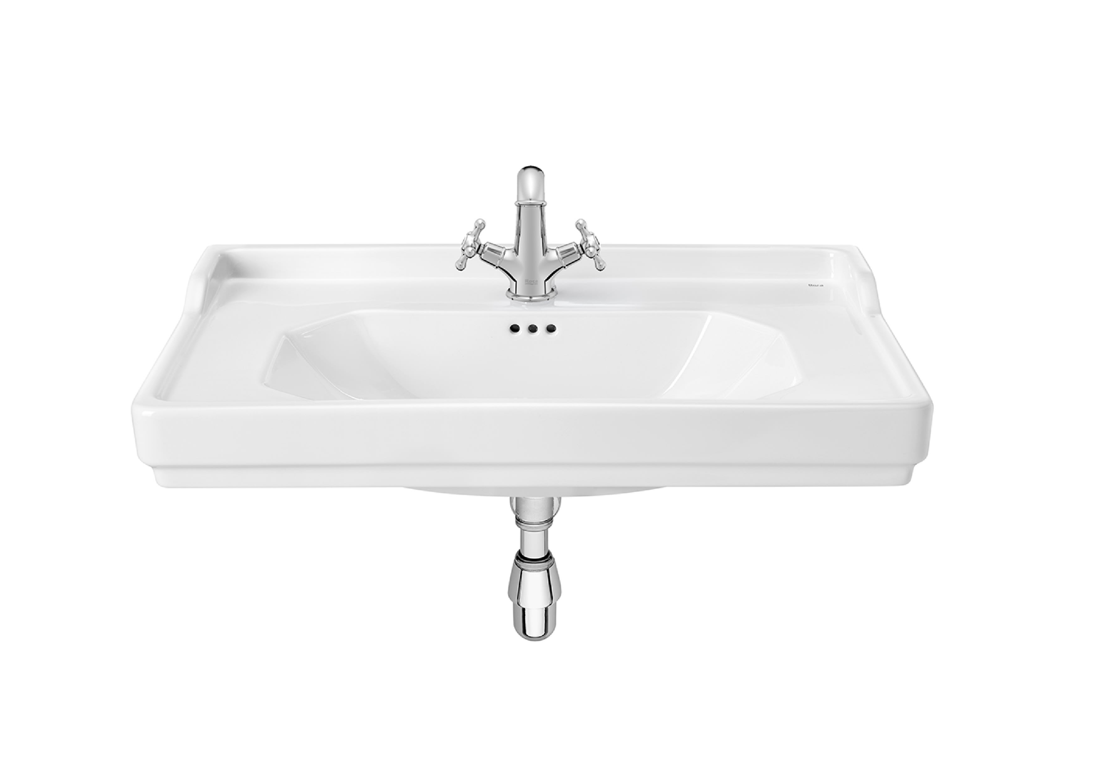 Roca Carmen Vanity/Wall Hung Basin 800mm 1 Tap Hole - White